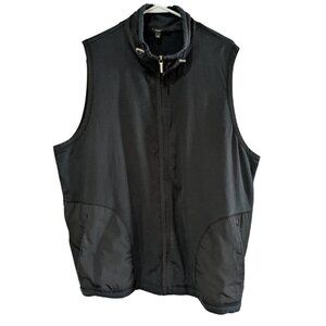 Talbots Woman Full Zip Vest, Plus Size 2X, Black, Side Zipper Pockets